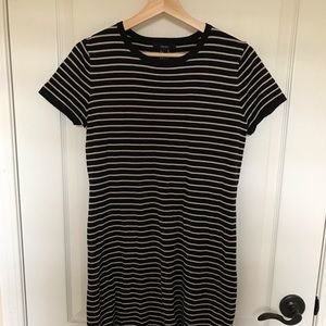 Black and cream striped sweater dress—brand new!